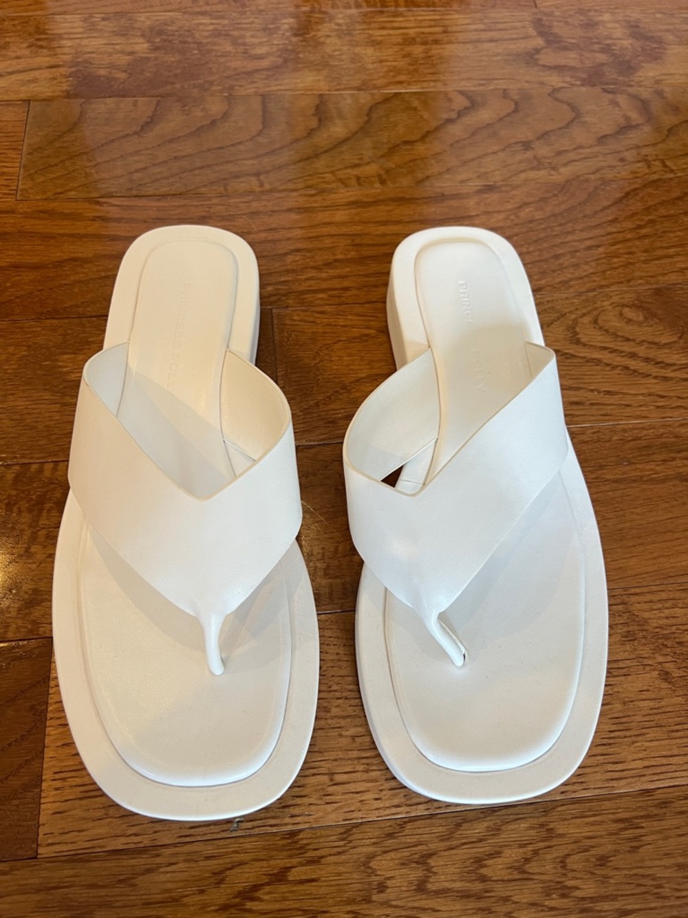 Princess Polly White Crisscross Thong Sandals